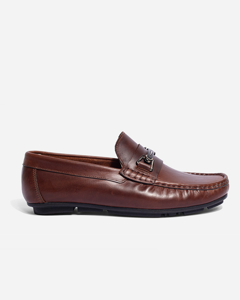 Mocasines Formales en Cuero Café para Hombre - Beluar