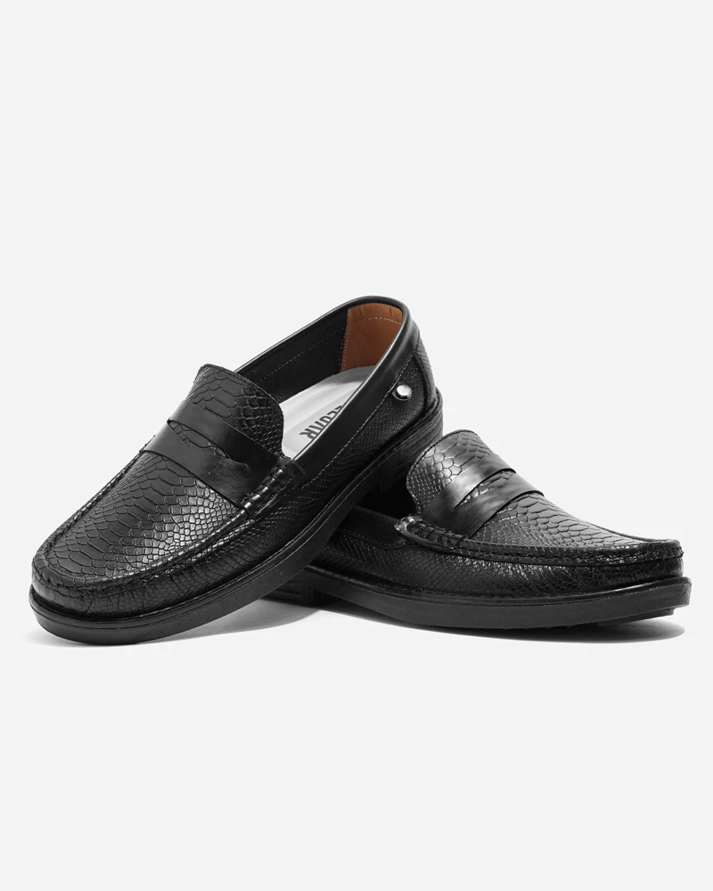 Alternative view of Mocasines Snake Elegantes Clásicos Cuero