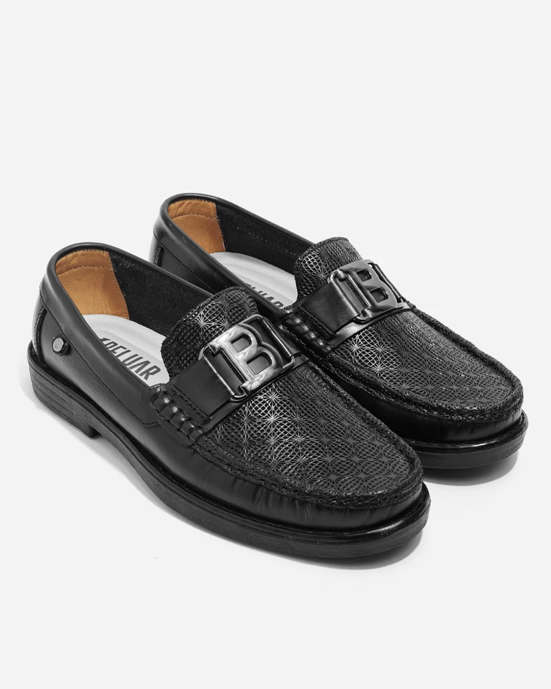 Mocasines Cuero Texturizado Herraje B - Imagen 4