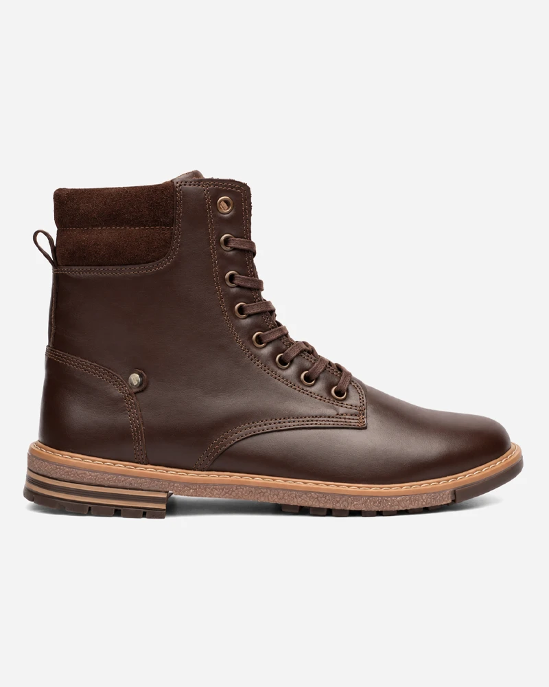 Bota Hombre Cuero Marrón Explorer