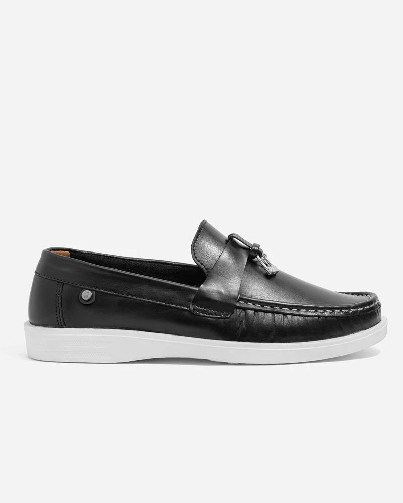 Mocasines Signature Hombre Cuero Negro